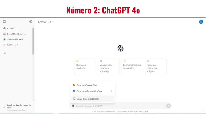 Sube la imagen a través de la opción de subir archivos.