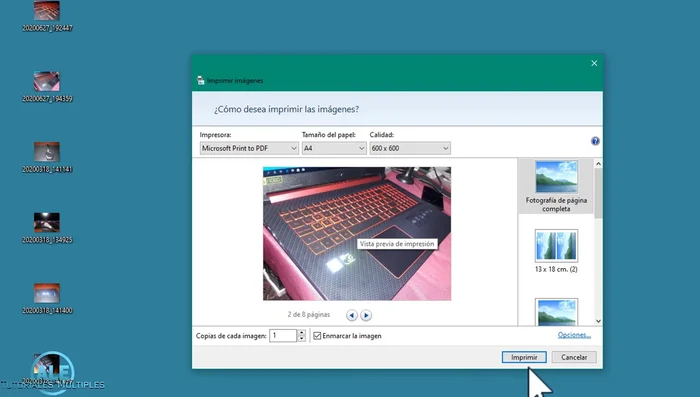 Asigna un nombre al archivo PDF y guardarlo en la ubicación deseada.