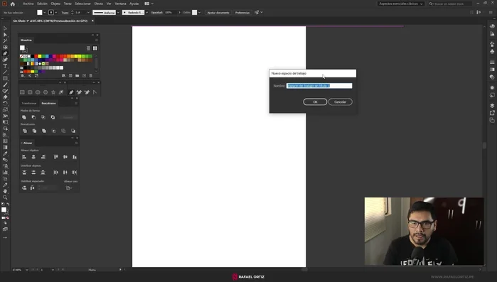 Verifica que tu espacio de trabajo personalizado se ha guardado correctamente en la lista de espacios de trabajo.