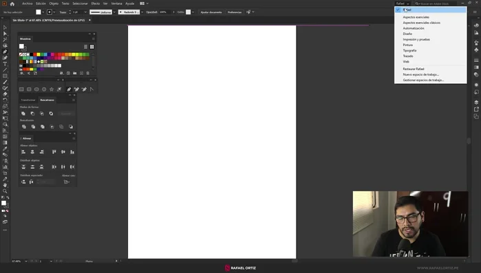 Verifica que tu espacio de trabajo personalizado se ha guardado correctamente en la lista de espacios de trabajo.