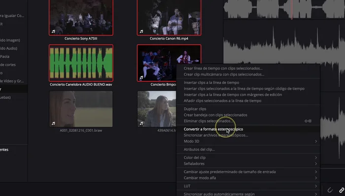 Elegir la opción 'Sincronizar audio automáticamente según forma de onda'.