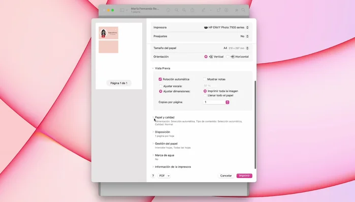 Recorta las tarjetas con cuidado.