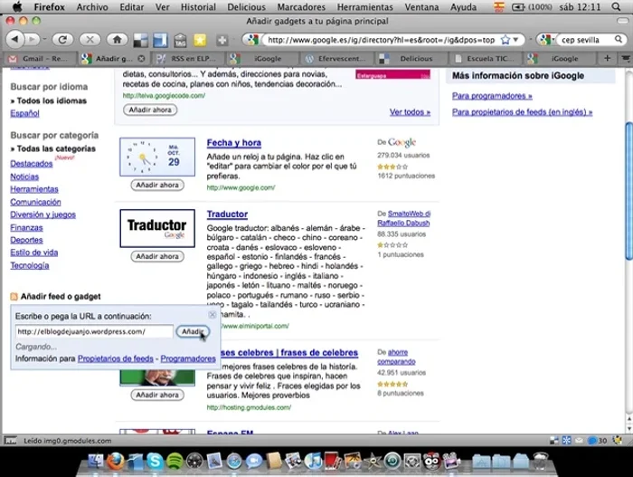 Pega la URL del feed RSS que copiaste en el paso 2 y guarda los cambios.