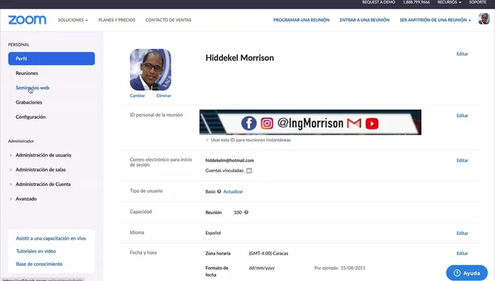 Accede al panel de administración de tu cuenta Zoom. Es crucial para controlar la configuración de las videollamadas.