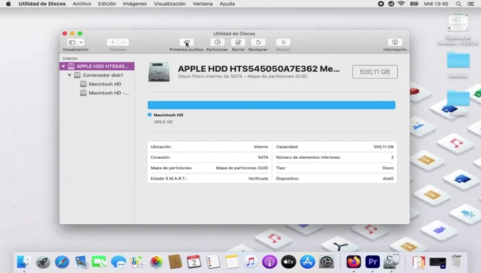 Selecciona tu disco duro y haz clic en 'Primeros auxilios'.