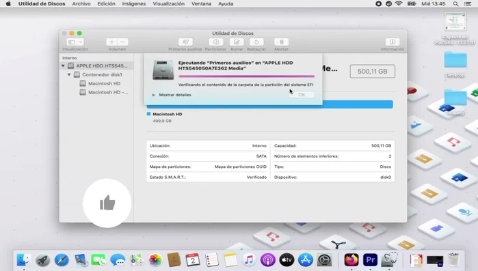 Si tu Mac no inicia normalmente, reinicia presionando Comando + R hasta que veas la pantalla de inicio, ingresa tu contraseña e inicia la Utilidad de Discos desde la ventana de utilidades.