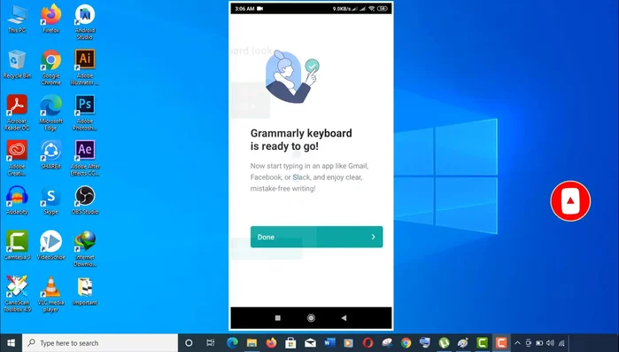 Personaliza el teclado Grammarly (tema oscuro, bordes, fila numérica, idioma, emojis, etc.).