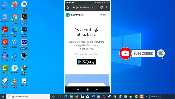 Instala la aplicación Grammarly.