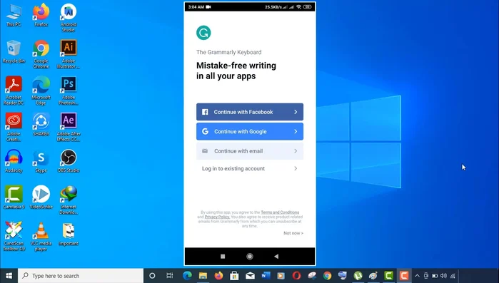 Abre la aplicación Grammarly e inicia sesión con tu cuenta (o crea una nueva usando Facebook o Google).