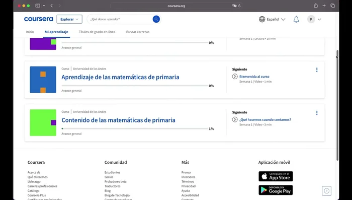 En 'Mi aprendizaje', verás todos tus cursos. Busca el curso completado.
