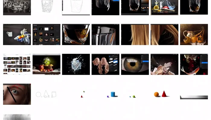 Importa las imágenes PNG que exportaste en el nuevo archivo, reordenándolas según la jerarquía original.