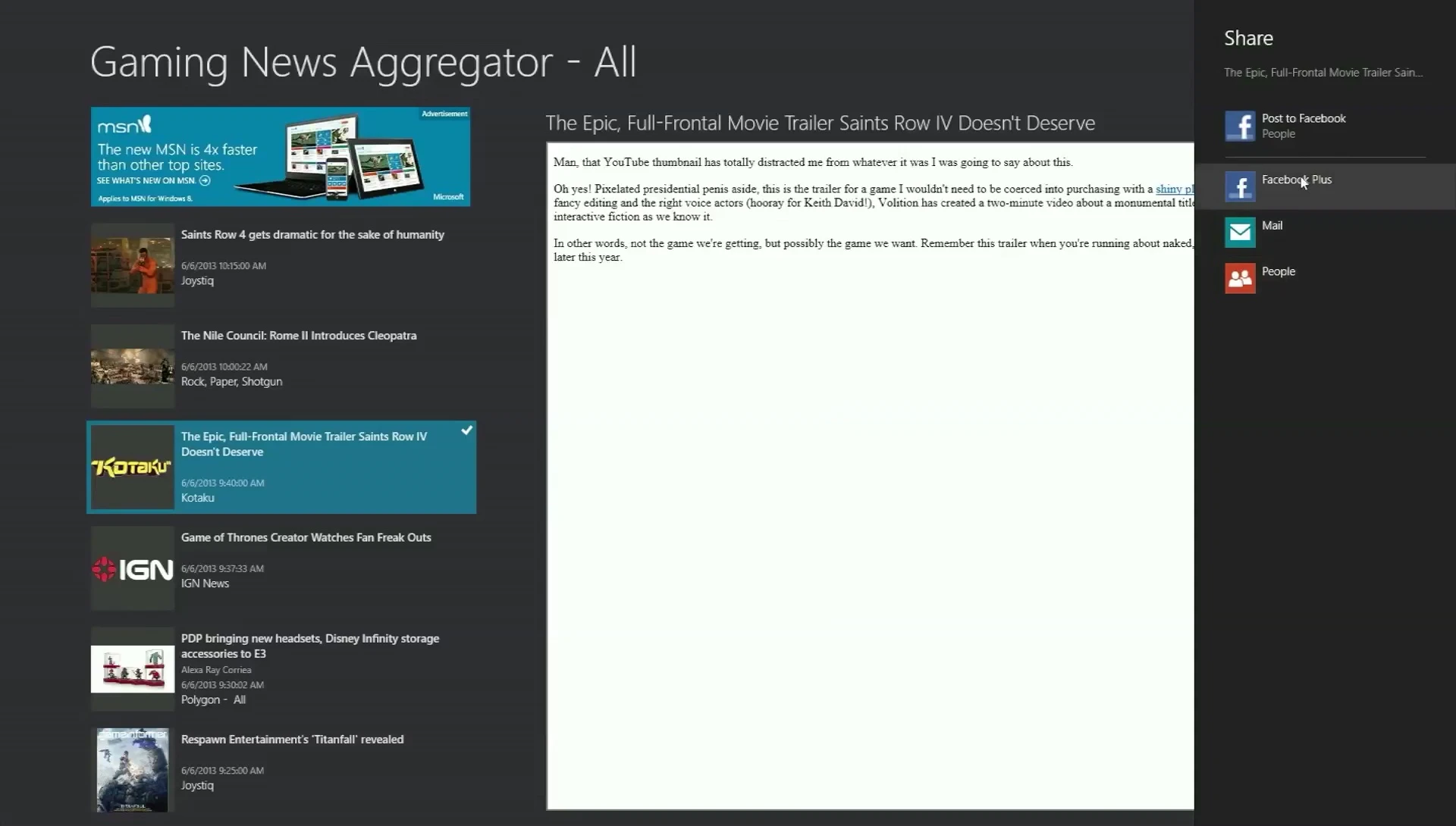 Descarga Gaming News Agregator: Tu agregador de noticias de videojuegos para Windows 8