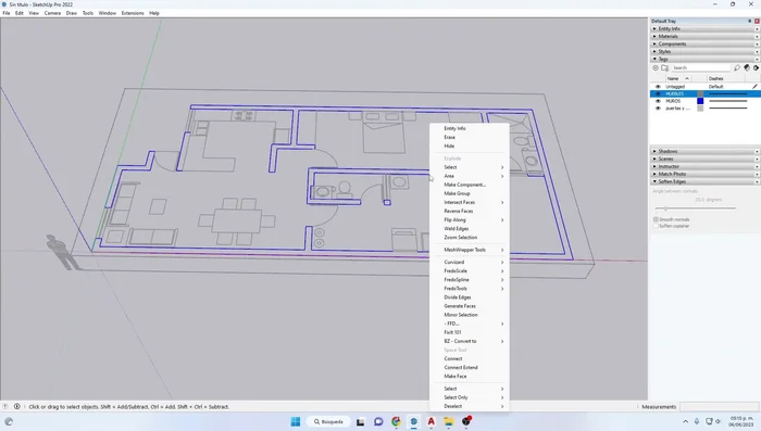Utilizar el plugin 'Random Push/Pull' para extrudir muros a la altura deseada.