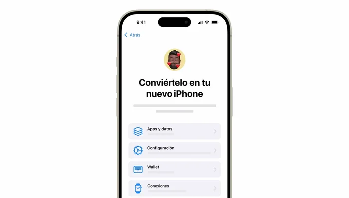Revisa la vista previa de los datos y toca "Continuar" (o "Personalizar" si necesitas ajustes).