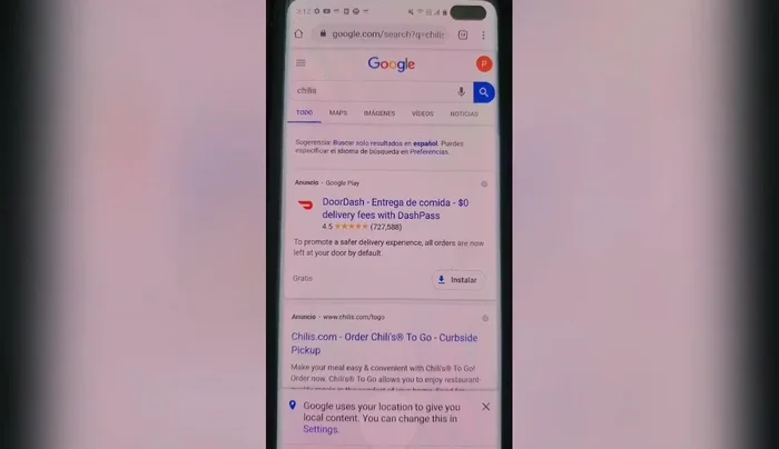 Acceder a la página web de Chili's (chilis.com).