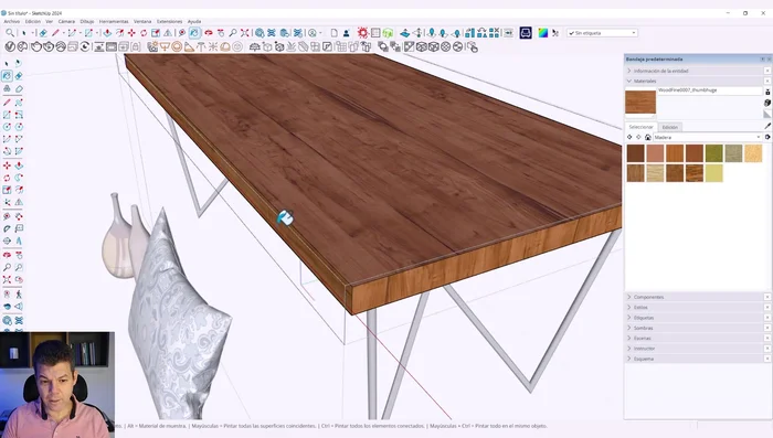 Para repetir la textura en otras caras, seleccionar la cara y aplicar la textura nuevamente, o seleccionar todo el objeto y aplicar.