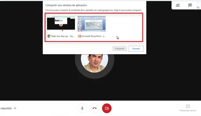 Presionar 'Compartir'.