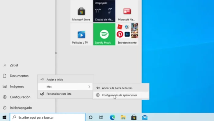 Seleccionar la opción 'Aplicaciones'