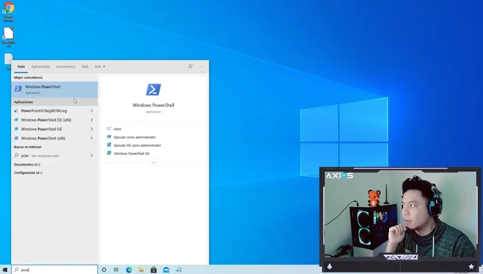 Hacer clic derecho en 'Windows PowerShell' y seleccionar 'Ejecutar como administrador'.