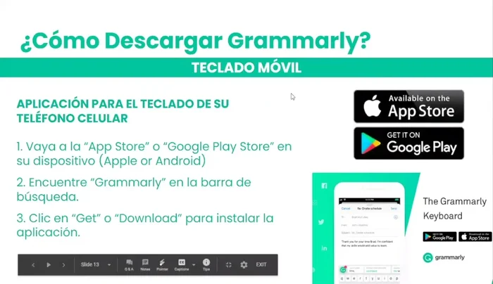 Activación de Grammarly: