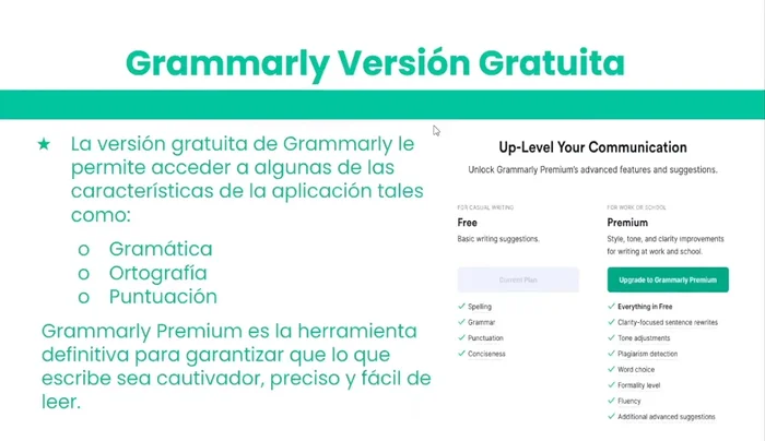 Accede a funciones adicionales como tono, sinónimos, formalidad, escritura fluida y detección de plagio.