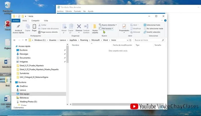 Pegar el archivo copiado en la ruta de inicio de Word (obtenida en el paso 8).