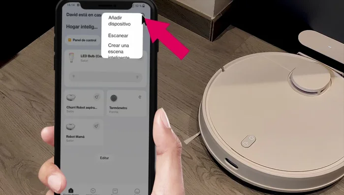 Resetear el robot aspirador pulsando dos botones durante unos segundos hasta que entre en modo emparejamiento.