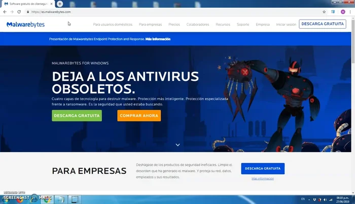 Descargar la versión gratuita del antivirus haciendo clic en "Descargar ahora"