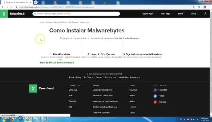 Descargar la versión gratuita del antivirus haciendo clic en "Descargar ahora"