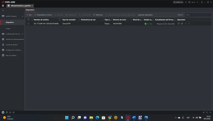Verificar en la vista principal si las imágenes de las cámaras se muestran correctamente.