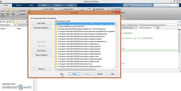 Guardar los cambios en la configuración de Zpad.