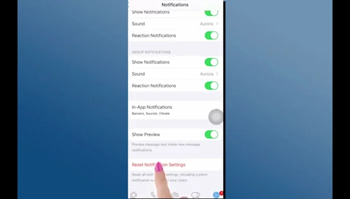 Active todas las opciones de configuración de notificaciones para la aplicación.