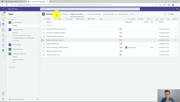 Utilizar los filtros para visualizar tareas según progreso, responsable, prioridad, etc.