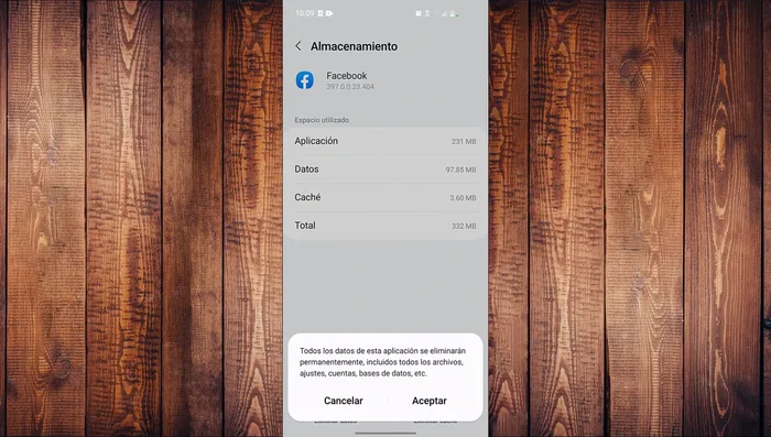 Selecciona "Forzar detención" y luego "Aceptar".