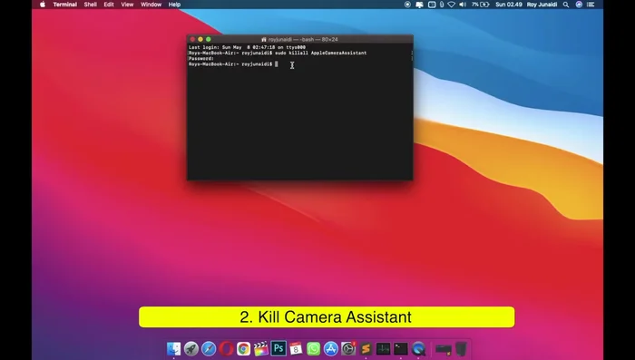 Este código te ayudará a restablecer la cámara Apple de tu MacBook.