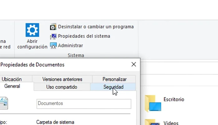 En la ventana 'Opciones avanzadas de seguridad', hacer clic en 'Agregar'. (Si no aparece 'Agregar', hacer clic en 'Cambiar permisos' primero).