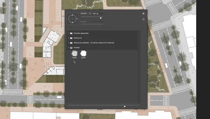 Selecciona los pinceles que deseas eliminar.