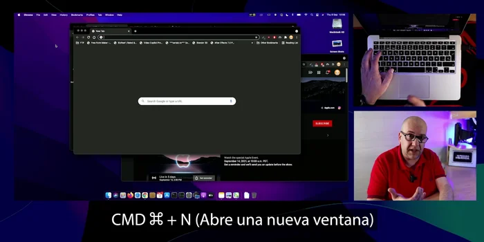 Abrir nueva ventana/pestaña: Comando + N