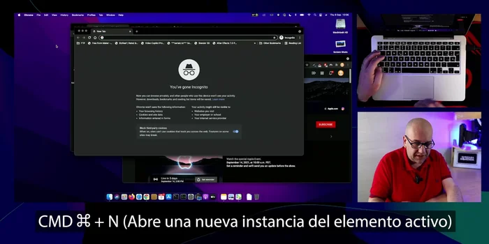 Abrir nueva ventana/pestaña en incógnito: Comando + Shift + N