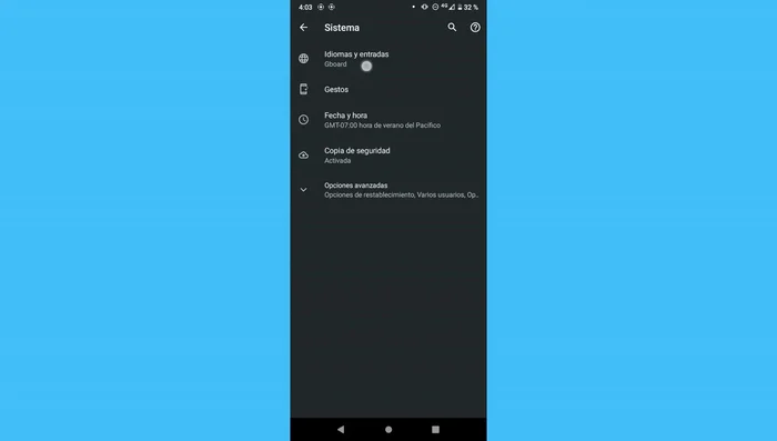Selecciona "Teclado en pantalla".