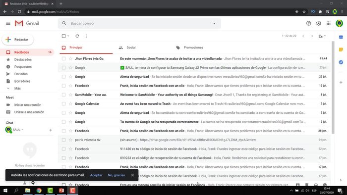 Recibir la invitación: