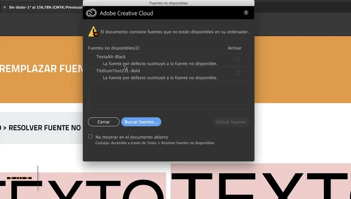 En la ventana emergente, identificar las fuentes con conflicto.