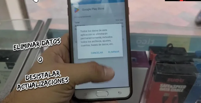 Si no funciona, desinstalar actualizaciones de Google Play Store.