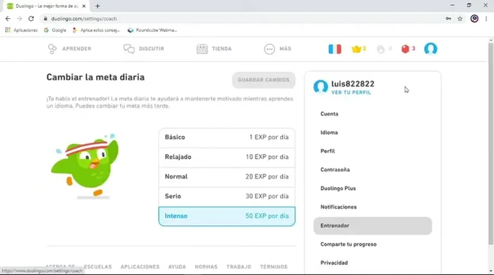 Ajusta la intensidad del aprendizaje según tus necesidades y disponibilidad: