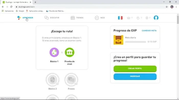 Selecciona el idioma que deseas aprender: