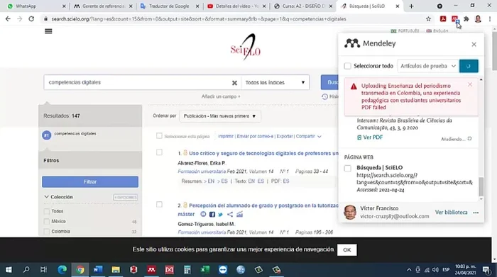 Revisar los documentos importados y eliminar los que no estén en formato PDF o que presenten errores.