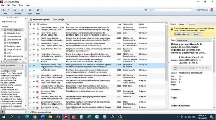 Revisar los documentos importados y eliminar los que no estén en formato PDF o que presenten errores.