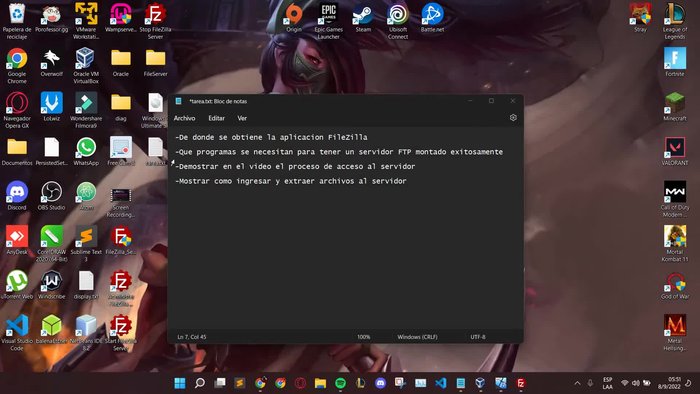 Crear un usuario en FileZilla Server con permisos de lectura y escritura en la carpeta compartida.