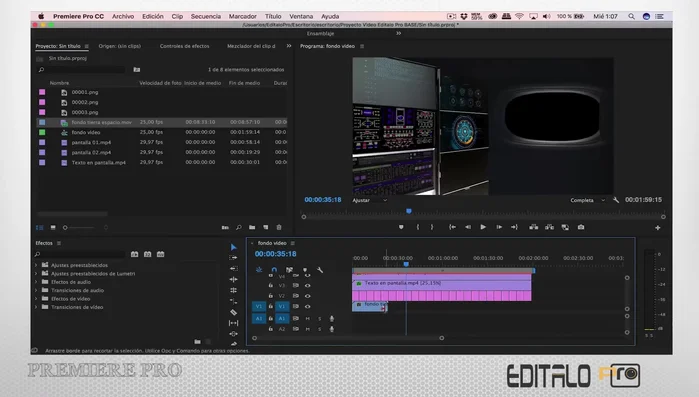 Integración del video de la Tierra en la ventana de la nave espacial.