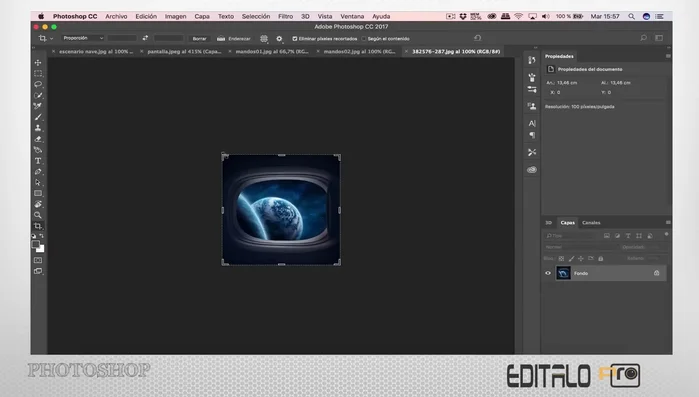 Creación de transparencia en zonas específicas para la integración de videos.